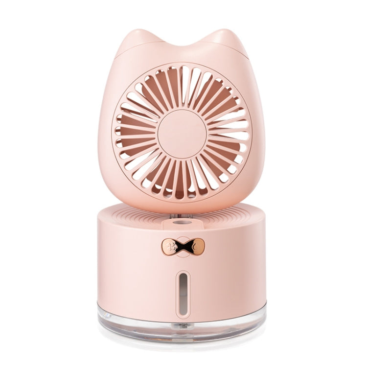 BD MM1 Cat Shape Household Desktop Rechargeable Spray Humidifier Fan Pink