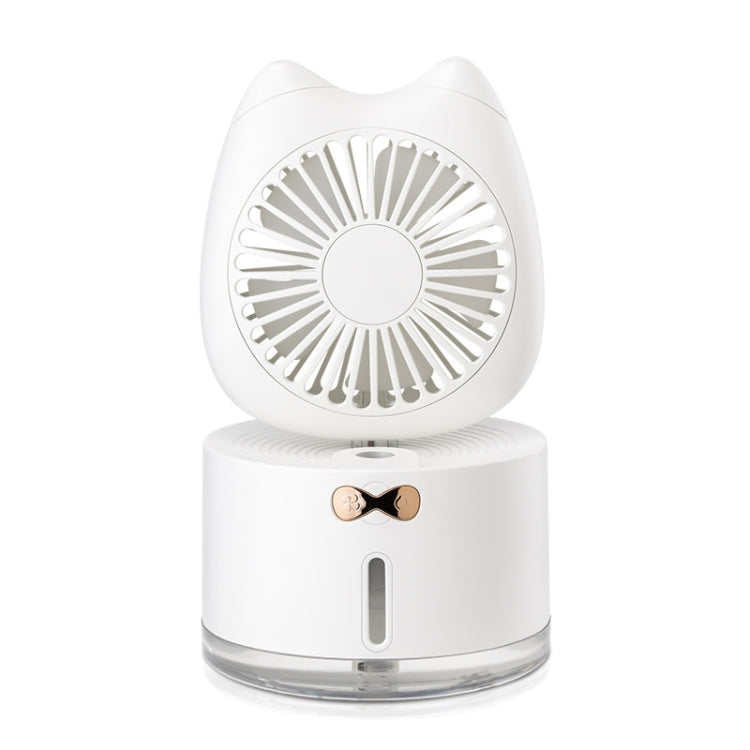 BD MM1 Cat Shape Household Desktop Rechargeable Spray Humidifier Fan White