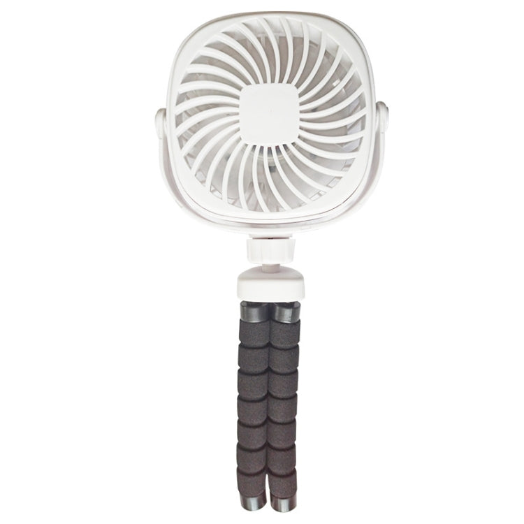 Octopus Stroller Deformation Fan Desktop Portable Handheld USB Small Fan Colour 2200mAh White