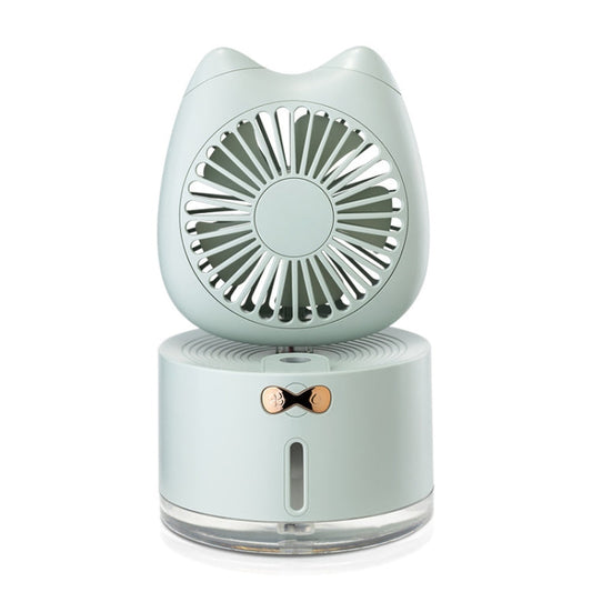 BD MM1 Cat Shape Household Desktop Rechargeable Spray Humidifier Fan Green
