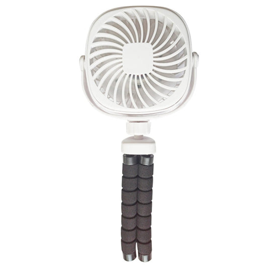 Octopus Stroller Deformation Fan Desktop Portable Handheld USB Small Fan Colour 2200mAh White