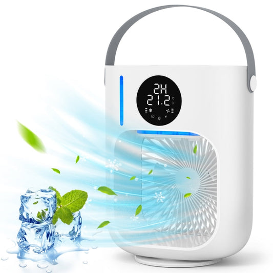 Desktop Spray Humidification Cooler Portable Water Fan White