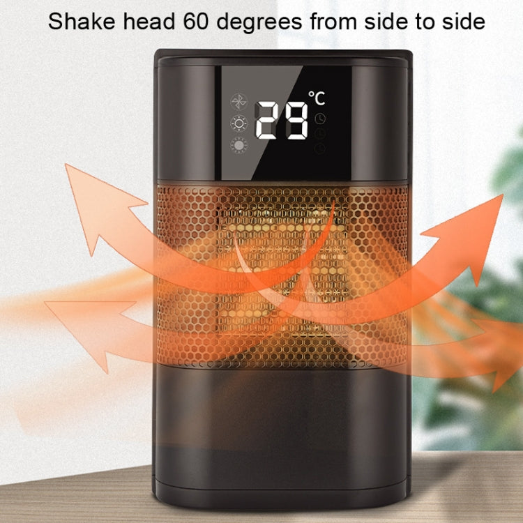 N8 Table Air Heater Indoor Quick Heat Energy Saving Electric Heater Specification EU Plug Black
