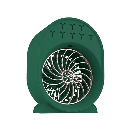 USB Spray Humidification Air Conditioning Fan Small Portable Desktop Air Cooler Style Charging Green
