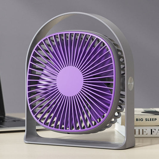 Lightweight USB Charging Nightlight Desktop Fan Summer Office Student Outdoor Multifunctional Small Fan Purple
